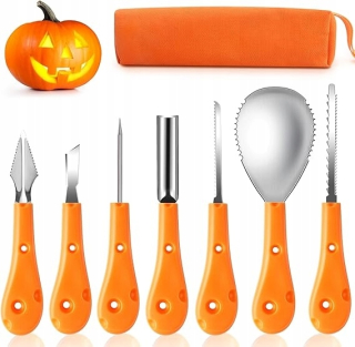SÚPRAVA NA VYrezávanie TEKVICE ČEPEĽ HALLOWEENSKÉ NÁRADIE 7 KUSOVÝ KUFRID